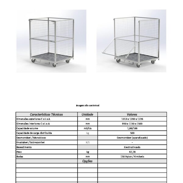 Contenedor en rollo 1200X1000x1700mm - Imagen 2
