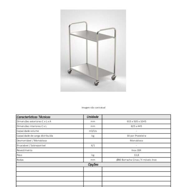 Carro Estanterías Inox - Imagen 4