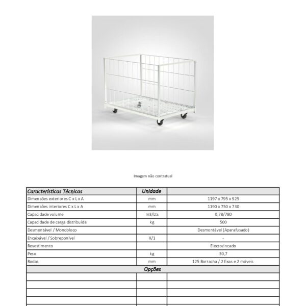 Carro Plataforma 2 Laterales 1200x600/800/1000 - Imagen 6
