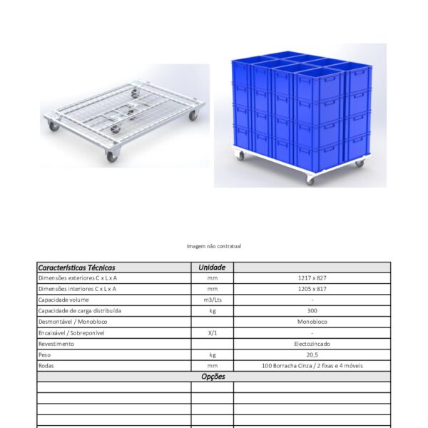 Plataforma con ruedas 1200x800 - Imagen 2