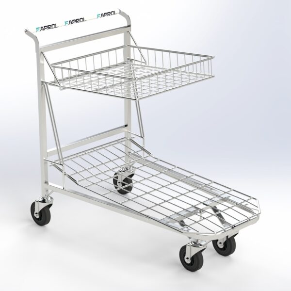 Carro Bricocash con cesta articulada