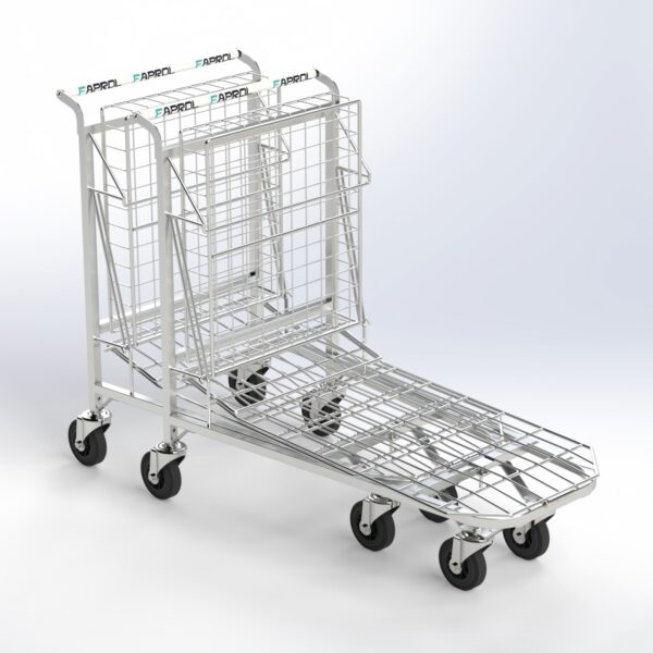 Carro Bricocash con cesta articulada - Imagen 3