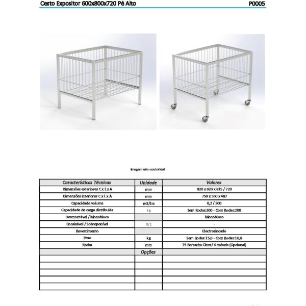 Cesta 600x800x720 - Imagen 2